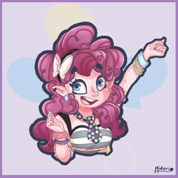 Size: 1000x1000 | Tagged: artist needed, source needed, safe, pinkie pie, human, g4, ear piercing, earring, elf ears, female, humanized, jewelry, piercing, solo