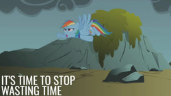 Size: 1280x720 | Tagged: safe, edit, edited screencap, editor:quoterific, screencap, rainbow dash, pegasus, pony, dragonshy, g4, season 1, female, flying, mare, open mouth, solo, spread wings, text, wings