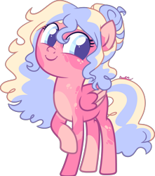 Size: 3469x3923 | Tagged: safe, artist:kurosawakuro, oc, pegasus, pony, base used, female, high res, magical lesbian spawn, offspring, parent:pinkie pie, parent:rainbow dash, parents:pinkiedash, simple background, solo, teenager, transparent background