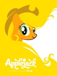 Size: 960x1280 | Tagged: safe, alternate version, artist:michael de pippo, part of a set, applejack, earth pony, pony, g4, official, bust, comic con, female, mare, portrait, poster, solo