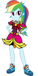 Size: 400x807 | Tagged: safe, artist:mlgskittles, rainbow dash, human, equestria girls, g4, my little pony equestria girls: friendship games, clothes, dress, eqg promo pose set, rainbow dash always dresses in style, shoes, simple background, solo, transparent background, vector