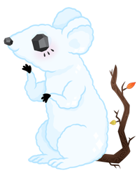 Size: 470x600 | Tagged: safe, artist:jennieoo, oc, oc only, mouse, animal, blushing, coal, show accurate, simple background, snow, solo, transparent background, tree branch, vector