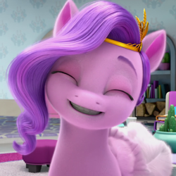 Size: 1080x1080 | Tagged: safe, screencap, pipp petals, pegasus, pony, g5, my little pony: make your mark, my little pony: make your mark chapter 1, spoiler:my little pony: make your mark, adorapipp, cropped, cute, eyes closed, female, mare, smiling, solo