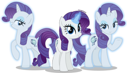 Size: 3698x2113 | Tagged: safe, artist:stellardusk, rarity, pony, unicorn, g4, alternate cutie mark, alternate universe, crossover, female, glowing, glowing horn, high res, horn, illusion, illusion coven, looking at you, magic, magic aura, mare, show accurate, simple background, smiling, smiling at you, solo, the owl house, transparent background