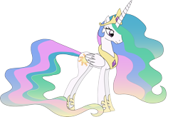 Size: 2751x1801 | Tagged: safe, artist:moonwhisperderpy, princess celestia, alicorn, pony, g4, female, frown, high res, mare, simple background, solo, transparent background