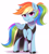 Size: 3600x4000 | Tagged: safe, artist:thebatfang, rainbow dash, pegasus, pony, g4, alternate hairstyle, black dress, clothes, cute, dashabetes, dress, ear piercing, earring, female, jewelry, looking at you, mare, necklace, pearl necklace, piercing, ponytail, rainbow dash always dresses in style, shoes, simple background, smiling, solo, white background