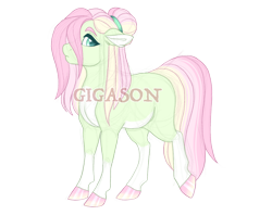 Size: 2900x2300 | Tagged: safe, artist:gigason, oc, oc only, oc:blossom core, earth pony, pony, female, high res, magical lesbian spawn, mare, obtrusive watermark, offspring, parent:applejack, parent:nurse redheart, simple background, solo, transparent background, watermark