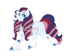 Size: 2900x2300 | Tagged: safe, artist:gigason, oc, oc only, oc:semifreddo symphony, earth pony, pony, female, high res, magical lesbian spawn, mare, obtrusive watermark, offspring, parent:cherry jubilee, parent:coloratura, parents:colorajubilee, simple background, solo, transparent background, unshorn fetlocks, watermark
