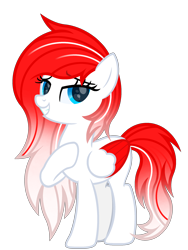Size: 1800x2400 | Tagged: safe, artist:ponkus, oc, oc only, oc:making amends, pegasus, pony, female, folded wings, gradient mane, gradient tail, high res, hoof on chest, lidded eyes, mare, pegasus oc, simple background, smiling, solo, tail, transparent background, wings