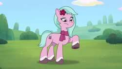 Size: 3410x1920 | Tagged: safe, screencap, dahlia, earth pony, pony, g5, my little pony: tell your tale, neighfever, spoiler:g5, spoiler:my little pony: tell your tale, spoiler:tyts01e16, female, frown, high res, mare, solo, youtube link
