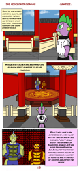 Size: 592x1280 | Tagged: safe, artist:spike-love, spike, dragon, comic:the legendary dragon story, g4, adult, angry, blue sky, brother, character:yang-fu, comic, comic page, excited, full body, kung fu, male, martial arts, master, practice room, school, temple, warriors, young