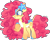 Size: 2164x1751 | Tagged: safe, artist:kurosawakuro, oc, oc only, unnamed oc, kirin, base used, eyebrows, female, grin, hoof on chest, kirin oc, magical lesbian spawn, offspring, parent:autumn blaze, parent:fluttershy, parents:autumnshy, signature, simple background, smiling, solo, transparent background