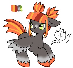 Size: 1108x1040 | Tagged: safe, artist:10uhh, oc, oc only, pegasus, pony, cutie mark, female, mare, pigtails, sidebangs, simple background, solo, white background, wings