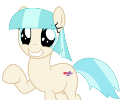 Size: 1186x982 | Tagged: safe, artist:katnekobase, artist:twilyisbestpone, coco pommel, earth pony, pony, g4, base used, cocobetes, cute, female, happy, looking at you, mare, missing accessory, raised hoof, simple background, smiling, smiling at you, solo, squee, transparent background