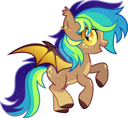 Size: 1920x1776 | Tagged: safe, artist:renhorse, oc, oc:aurora, bat pony, pony, female, mare, simple background, solo, transparent background