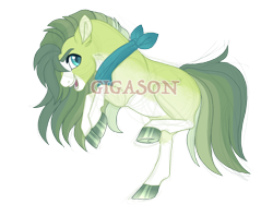 Size: 2900x2300 | Tagged: safe, artist:gigason, oc, oc:starfruit, earth pony, pony, female, high res, magical lesbian spawn, mare, obtrusive watermark, offspring, parent:applejack, parent:coloratura, parents:rarajack, simple background, solo, transparent background, watermark