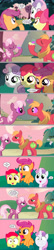 Size: 2205x10245 | Tagged: safe, artist:silverbuller, edit, edited screencap, screencap, apple bloom, big macintosh, cheerilee, scootaloo, sweetie belle, earth pony, pegasus, pony, unicorn, g4, hearts and hooves day (episode), comic, cutie mark crusaders, female, filly, foal, frown, gone horribly right, hearts and hooves day, implied sex, lip bite, looking at each other, looking at someone, love poison, male, mare, screencap comic, stallion, swirly eyes