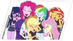 Size: 1920x1080 | Tagged: safe, artist:edy_january, artist:rarityvrymercollectiveoriginals, edit, vector edit, applejack, fluttershy, pinkie pie, rainbow dash, rarity, sci-twi, sunset shimmer, twilight sparkle, human, equestria girls, g4, my little pony equestria girls: better together, american, british, clothes, cyrillic, england, geode of empathy, geode of fauna, geode of shielding, geode of sugar bombs, geode of super speed, geode of super strength, geode of telekinesis, girls und panzer, glasses, humane five, humane seven, humane six, magical geodes, marine, marines, military, russia, russian, saunders, sherman girls, shirt, simple background, t-shirt, tank top, text, transparent background, united states, usmc, vector, world of tanks, world of tanks blitz, wotblitz