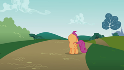 Size: 1920x1080 | Tagged: safe, screencap, scootaloo, pegasus, pony, g4, season 2, the mysterious mare do well, cloud, cute, cutealoo, female, filly, foal, looking up, nose in the air, sky, solo, tree