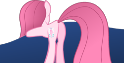 Size: 1576x806 | Tagged: safe, artist:muhammad yunus, oc, oc only, oc:annisa trihapsari, earth pony, pony, annibutt, base used, butt, earth pony oc, female, long hair, mare, medibang paint, plot, simple background, solo, transparent background