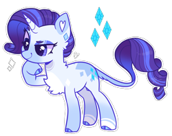 Size: 2094x1656 | Tagged: safe, artist:moccabliss, rarity, classical unicorn, pony, unicorn, g4, alternate design, base used, cloven hooves, horn, leonine tail, simple background, solo, transgender, transparent background, unshorn fetlocks