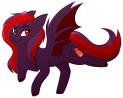 Size: 3156x2524 | Tagged: safe, artist:purplegrim40, oc, oc only, bat pony, pony, bat pony oc, bat wings, female, high res, mare, raised hoof, simple background, smiling, transparent background, wings