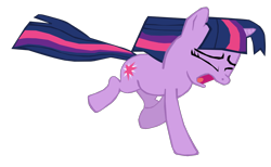 Size: 1280x787 | Tagged: safe, artist:benpictures1, twilight sparkle, pony, unicorn, g4, spike at your service, cute, eyes closed, female, inkscape, mare, open mouth, running, scared, screaming, simple background, solo, transparent background, twiabetes, unicorn twilight, vector