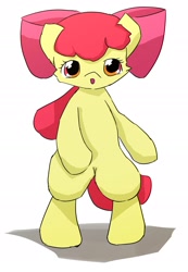 Size: 1897x2737 | Tagged: safe, artist:up_p_ab, apple bloom, earth pony, pony, g4, bipedal, female, filly, foal, solo