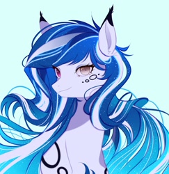 Size: 2600x2679 | Tagged: safe, artist:clefficia, oc, oc:marie pixel, pony, bust, female, high res, mare, portrait, simple background, solo