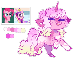 Size: 2112x1713 | Tagged: safe, artist:moccabliss, pinkie pie, princess cadance, oc, pony, unicorn, g4, female, filly, foal, magical lesbian spawn, offspring, parent:pinkie pie, parent:princess cadance, simple background, tongue out, transparent background