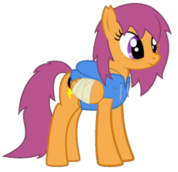 Size: 678x655 | Tagged: safe, artist:bronydanceparty, scootaloo, oc, oc:absentia, pegasus, pony, fanfic:pegasus device, g4, bandage, clothes, female, hoodie, mare, older, older scootaloo, simple background, solo, transparent background, wings