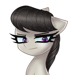 Size: 2880x3040 | Tagged: safe, artist:opal_radiance, octavia melody, earth pony, pony, g4, annoyed, bust, high res, portrait, simple background, solo, transparent background