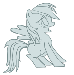 Size: 570x574 | Tagged: safe, artist:benpictures1, rainbow dash, pegasus, pony, g4, stare master, cute, dashabetes, female, inkscape, open mouth, petrification, simple background, solo, stone, transparent background, turned to stone, vector