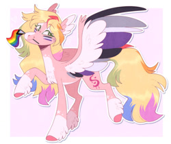 Size: 1280x1077 | Tagged: safe, artist:wanderingpegasus, oc, oc only, pegasus, pony, asexual pride flag, pride, pride flag, solo