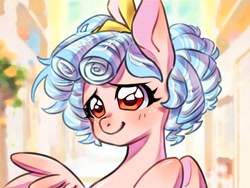 https://derpicdn.net/img/view/2022/6/5/2880133__safe_artist-colon-t_cozy+glow_pegasus_pony_blushing_cozybetes_cute_female_filly_foal_freckles_hooves+together_smiling_solo.jpg