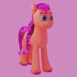 Size: 1046x1046 | Tagged: safe, artist:makaryo, sunny starscout, earth pony, pony, g5, 3d, model, uncanny starscout, uncanny valley