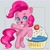 Size: 2048x2048 | Tagged: safe, artist:veryjelly123, pinkie pie, earth pony, pony, g4, cupcake, female, food, gray background, high res, mare, simple background, solo