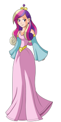 Size: 1732x3464 | Tagged: safe, artist:bast13, princess cadance, human, g4, clothes, dress, female, gown, humanized, simple background, solo, transparent background