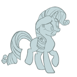 Size: 787x787 | Tagged: safe, artist:benpictures1, rarity, pony, unicorn, g4, stare master, cute, female, gritted teeth, inkscape, looking down, petrification, raribetes, show accurate, simple background, solo, stone, teeth, transparent background, turned to stone, vector