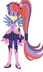 Size: 491x824 | Tagged: safe, artist:sarahalen, moondancer, human, equestria girls, g4, alternate universe, boots, clothes swap, crystal guardian, crystal guardian boots, crystal wings, equestria girls-ified, high heel boots, shoes, simple background, solo, vector, white background, wings