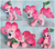 Size: 1364x1201 | Tagged: safe, artist:buttercupbabyppg, gummy, pinkie pie, alligator, earth pony, pony, g4, beanie (plushie), female, irl, lying down, male, mare, photo, plushie, prone, smiling