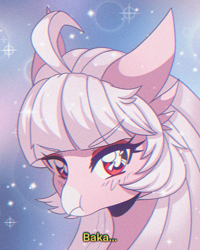 Size: 2000x2500 | Tagged: safe, artist:pierogarts, oc, oc:ophelia, hippogriff, pony, 80s, 90s anime, bust, cute, high res, hippogriff oc, pink, portrait, retro, solo, sparkles