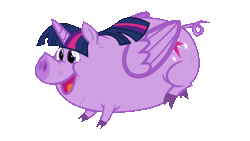 Size: 1920x1080 | Tagged: artist needed, source needed, safe, twilight sparkle, alicorn, pig, pony, g4, animated, cloven hooves, cute, gif, open mouth, pigified, running, simple background, solo, species swap, transparent background, twilight porkle, twilight sparkle (alicorn)