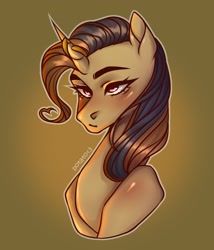 Size: 1851x2160 | Tagged: safe, artist:maslo<3, oc, oc:rusted gold, pony, unicorn, horn, horn ring, ring