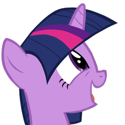 Size: 626x626 | Tagged: safe, artist:benpictures1, twilight sparkle, pony, unicorn, g4, the crystal empire, cute, female, happy, inkscape, looking up, mare, open mouth, simple background, solo, transparent background, twiabetes, unicorn twilight, vector