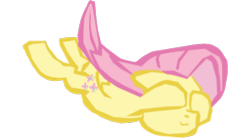Size: 1280x719 | Tagged: safe, artist:benpictures1, artist:chedx, fluttershy, pegasus, pony, g4, covering eyes, cute, falling, female, floppy ears, mare, scared, shyabetes, simple background, solo, transparent background, wavy mouth