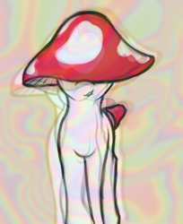 Size: 834x1024 | Tagged: safe, artist:ahorseofcourse, oc, oc only, mushroom pony, original species, pony, looking at you, mushroom, psychedelic, solo