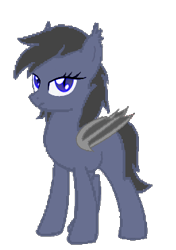 Size: 261x370 | Tagged: safe, artist:abzx, oc, oc only, oc:零之调律, bat pony, pony, female, show accurate, simple background, solo, transparent background, unhappy