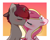 Size: 3615x2860 | Tagged: safe, artist:kittyrosie, oc, oc only, oc:rosa flame, pony, unicorn, abstract background, backwards ballcap, baseball cap, blushing, cap, duo, eyes closed, female, flower, flower in hair, hat, high res, horn, kissing, male, oc x oc, shipping, simple background, straight, unicorn oc