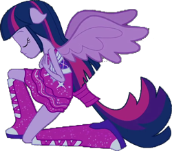 Size: 448x394 | Tagged: safe, artist:pascalmulokozi2, edit, edited screencap, screencap, twilight sparkle, human, equestria girls, g4, my little pony equestria girls, background removed, bare shoulders, simple background, sleeveless, solo, strapless, transparent background, twilight sparkle (alicorn)